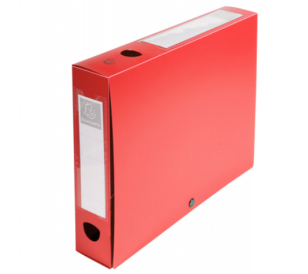 Scatola per archivio box - con bottone - 25 x 33 cm - dorso 6 cm - rosso - Exacompta - 59635E - 3130630596356 - DMwebShop