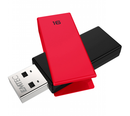 Memoria USB 2.0 - C350 - 16 Gb - Rosso - Emtec - ECMMD16GC352 - 3126170159762 - DMwebShop