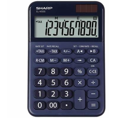 Calcolatrice da tavolo - EL M335 - 10 cifre - blu - Sharp - ELM335 BBL - 4974019960791 - DMwebShop