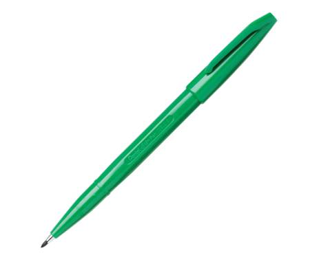 Pennarello Sign Pen S520 punta feltro - punta 2 mm - verde - conf. 12 pezzi - Pentel - S520-D - 3474370520043 - DMwebShop