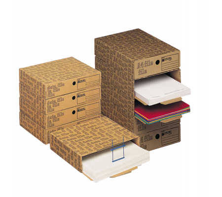 Scatola archivio Data File - 39 x 8 x 30,5 cm - avana - Esselte Dox - conf. 6 pezzi - King Mec - 00040200 - DMwebShop