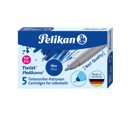Cartucce KM5 per sferografica Twist - blu royal - scatola 5 cartucce - conf. 10 pezzi - Pelikan - 943399 - DMwebShop