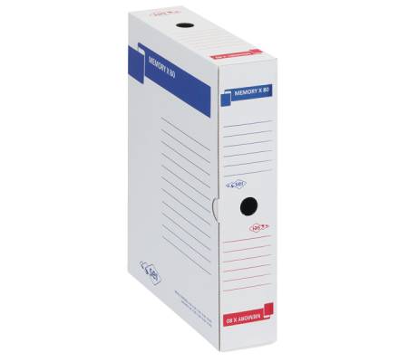 Scatola archivio Memory X80 - 25 x 35 cm - dorso 8 cm - bianco - conf. 10 pezzi - Sei Rota - 673208 - 49401A - DMwebShop