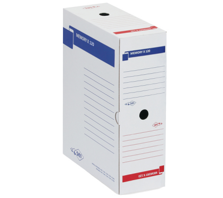 Scatola archivio Memory X120 - 25 x 35 cm - dorso 12 cm - bianco - Sei Rota 673212