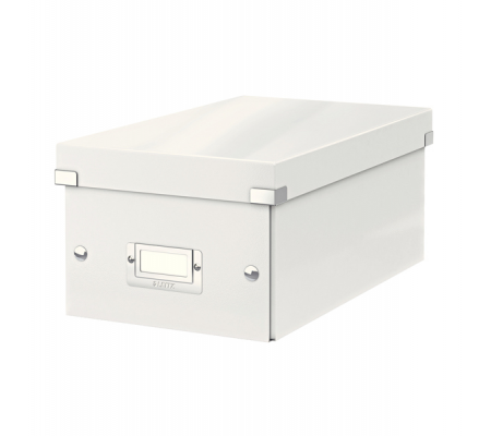 Scatola archivio Click e Store - per DVD - 20,6 x 14,7 x 35,2 cm - bianco - Leitz 60420001