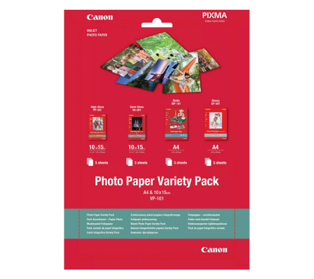 Confezione Multipla Carta fotografica VP-101 - 4 x 6 - A4 - 20 Fogli - Canon - 0775B079 - 8714574600109 - DMwebShop