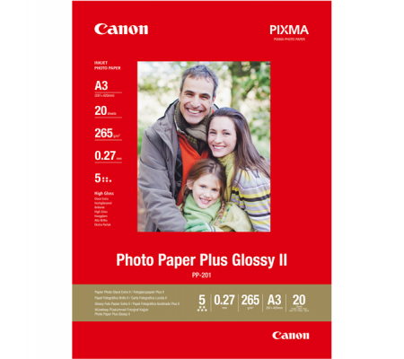 Carta fotografica Plus Glossy II PP-201 - A3 - 20 Fogli - Canon - 2311B020 - 4960999537283 - DMwebShop