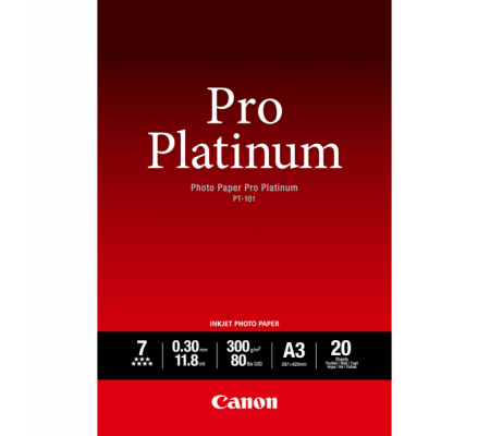 Carta fotografica Pro Platinum PT-101 - A3 - 20 Fogli - Canon - 2768B017 - 4960999575292 - DMwebShop