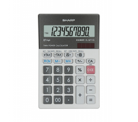 Calcolatrice da tavolo - ELM711ggy - 10 cifre - Sharp - SH-ELM711GGY - 4974019026060 - DMwebShop