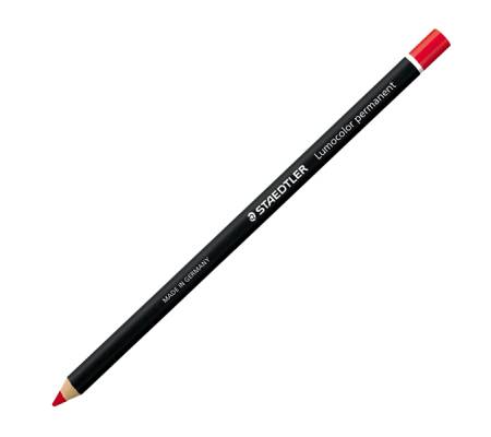 Matita Lumocolor Glasochrom - permanente - rosso - conf. 12 pezzi - Staedtler - 108 20-2 - 47007CNF01 - DMwebShop