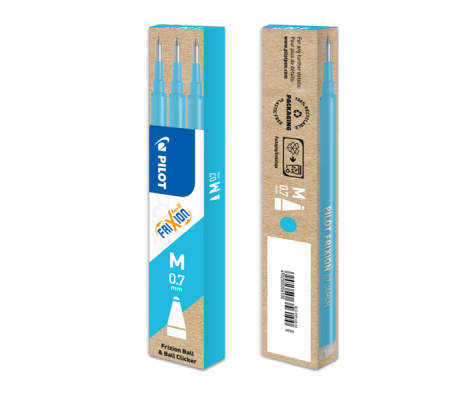 Refill a sfera Frixionball - punta 0,7 mm - azzurro - conf. 3 pezzi - Pilot 006645