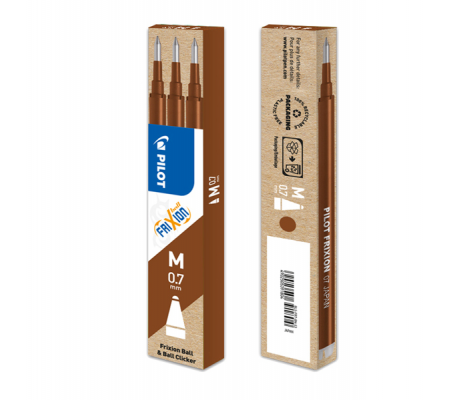 Refill a sfera Frixionball - punta 0,7 mm - marrone - conf. 3 pezzi - Pilot 006609