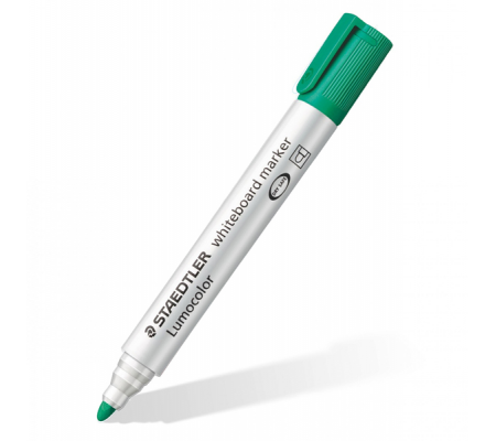 Pennarelli Lumocolor whiteboard 351 - punta tonda - tratto 2 mm - verde - Staedtler 3515