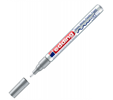 Marcatore permanente a vernice 751 - punta 1 - 2 mm - argento - Edding