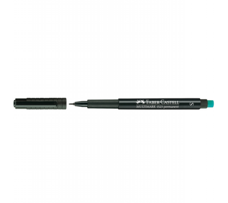 Pennarello Multimark universale permanente con gomma - punta fine 0,6 mm - nero - Faber Castell 151399