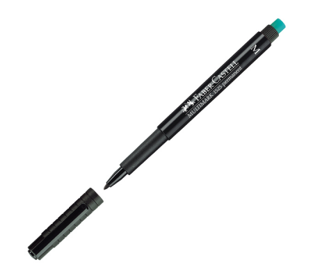 Pennarello Multimark universale permanente con gomma - punta media 1 mm - nero - Faber Castell 152599
