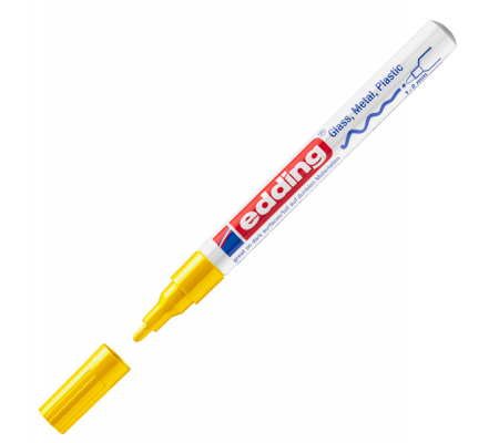 Marcatore 751 a vernice - punta fine - 1 - 2 mm - giallo - Edding