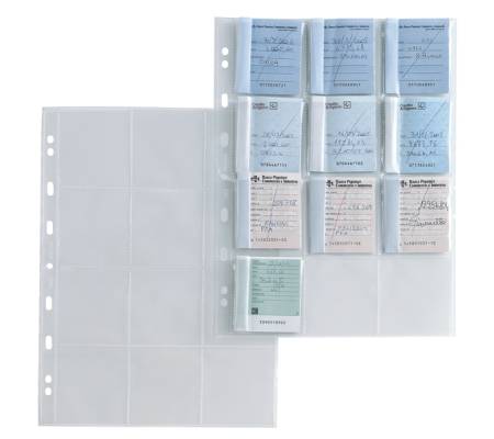 Buste porta matrici assegni - Atla MA - foratura universale - 12 tasche - trasparente - conf. 10 pezzi - Sei Rota - 662504 - 8004972016078 - DMwebShop