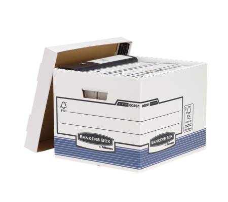 Scatola archivio System - con coperchio - 33,3 x 28,5 x 38 cm - bianco - conf. 10 pezzi - Bankers Box - 0026101 - 50043859520966 - DMwebShop