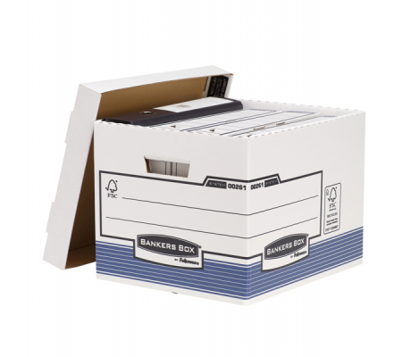 Scatola archivio System - con coperchio - 33,3 x 28,5 x 38 cm - bianco - Bankers Box - 0026101 - 50043859520966 - DMwebShop