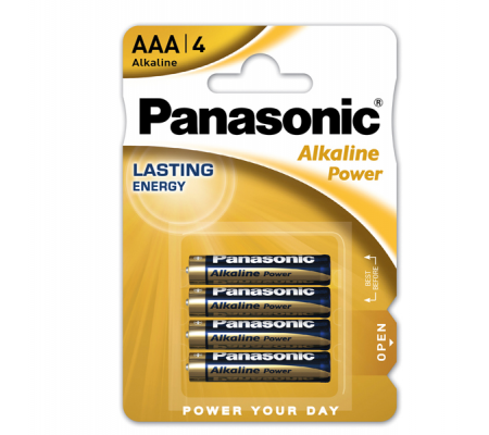 Pile Ministilo AAA - 1,5 V - alcalina - blister 4 pezzi - Panasonic - C500003 - 5410853039334 - DMwebShop