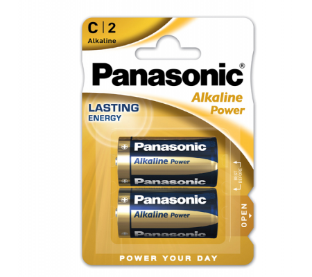 Pile C mezza torcia - 1,5 V - alcalina - blister 2 pezzi - Panasonic - C500014 - 5410853039242 - DMwebShop