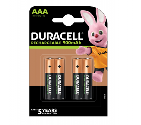 Pile ricaricabili Mini Stilo AAA - Precharged - 900 mAh - blister 4 pezzi - Duracell - 81364755 - 5000394203815 - DMwebShop