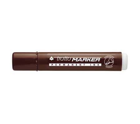 Marcatore permanente Marker - punta a scalpello - 6,5 mm - marrone - conf. 12 pezzi - Tratto - 840106 - 8000825004087 - DMwebShop