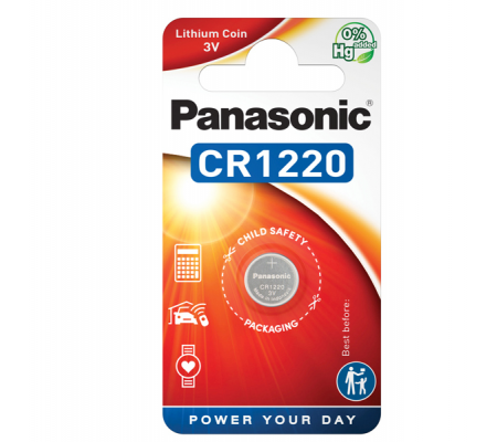 Micropila CR1220 - litio - blister 1 pezzo - Panasonic - C301220 - 5019068085091 - DMwebShop