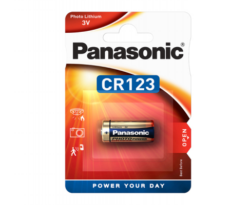 Micropila CR123 Photo - litio - blister 1 pezzo - Panasonic - C300123 - 5410853017097 - DMwebShop