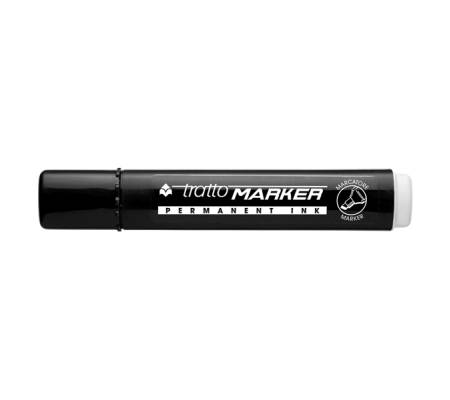 Marcatore permanente Marker punta a scalpello 6,5 mm nero Tratto 840103 - 3832