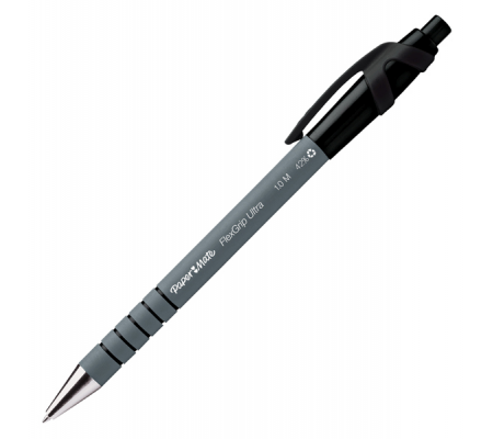 Penna a sfera a scatto Flexgrip Ultra - punta 1 mm - nero - Papermate S0190393