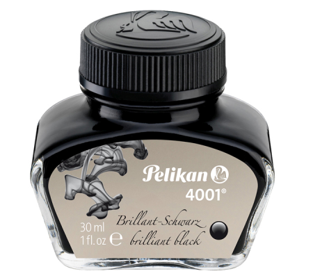 Inchiostro stilografico 4001 - lunghezza 39 mm - nero - 30 ml - Pelikan 301051