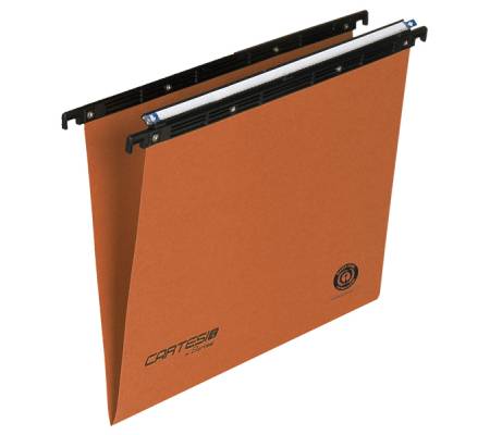Cartella sospesa Cartesio - cassetto - interasse 39 cm - fondo V - 37 x 25 cm - arancio - conf. 50 pezzi - Bertesi - 100/395-B2 - 45683A - DMwebShop