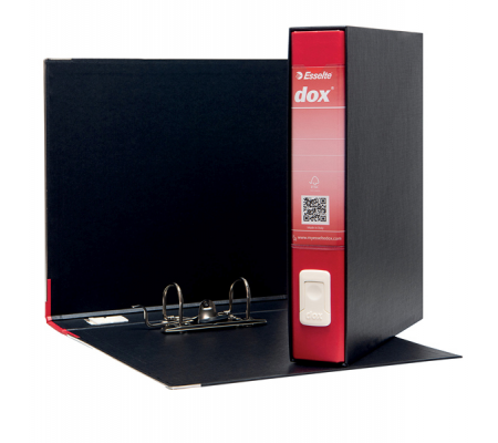Registratore 4 - dorso 5 cm - commerciale 23 x 29,7 cm - rosso - Esselte - Dox D26411