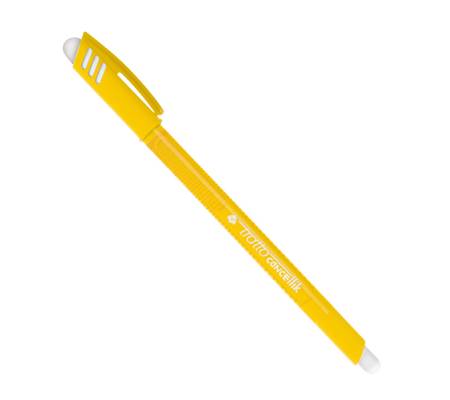 Penna a sfera cancellabile Cancellik - punta 1 mm - giallo - conf. 12 pezzi - Tratto - 826109 - 8000825826290 - DMwebShop