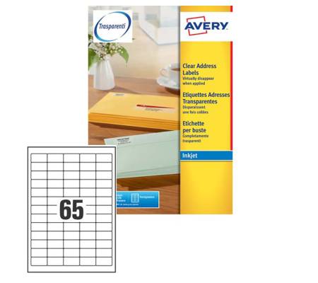 Etichette adesive J8651 carta angoli arrotondati permanenti 38,1 x 21,2 mm 65 per foglio 25 fogli bianco Avery - 3474