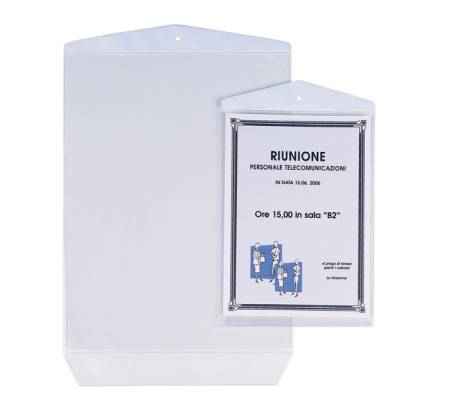 Buste Porta Avvisi Appendicartello PVC - 23 x 33 cm - conf. 10 pezzi - Sei Rota - 472333 - 8004972005362 - DMwebShop