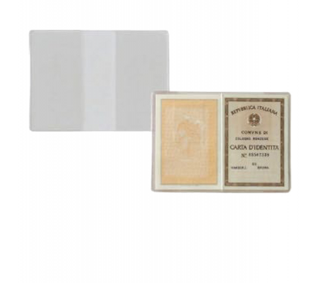 Porta carta identita' PVC - 15,5 x 11 cm - trasparente - conf. 100 pezzi - Sei Rota 481111