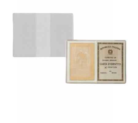Porta carta identita' PVC - 15,5 x 11 cm - trasparente - conf. 100 pezzi - Sei Rota - 481111 - 8004972005379 - DMwebShop