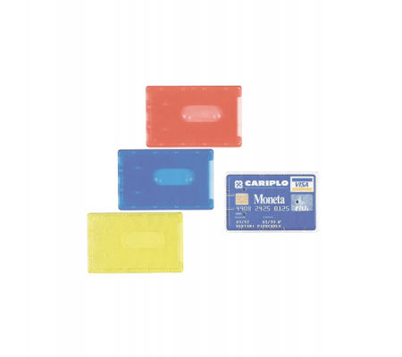 Porta Cards rigido - PVC - 8,5 x 5,4 cm - colori assortiti - Favorit 100500081