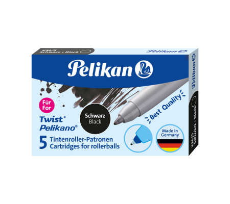 Cartucce KM5 per sferografica Twist - nero - scatola 5 cartucce - Pelikan - 946483 - DMwebShop
