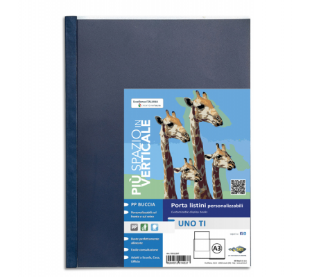 Portalistini personalizzabile Uno TI - 30 x 42 cm - libro - 24 buste - blu - Sei Rota - 55312407 - 8004972014944 - DMwebShop