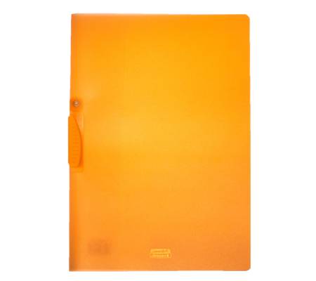 Cartellina con molla Clipper - 22 x 30 cm - trasparente arancio - conf. 20 pezzi - Fellowes - F007-TAR - 8015687016840 - DMwebShop