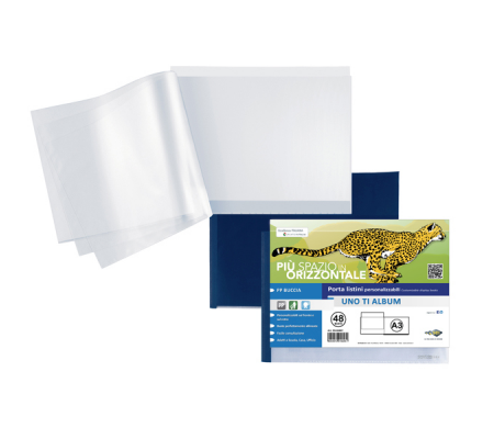 Portalistini personalizzabile Uno TI - 42 x 30 cm - album - 48 buste - blu - Sei Rota - 55424807 - 8004972016399 - DMwebShop