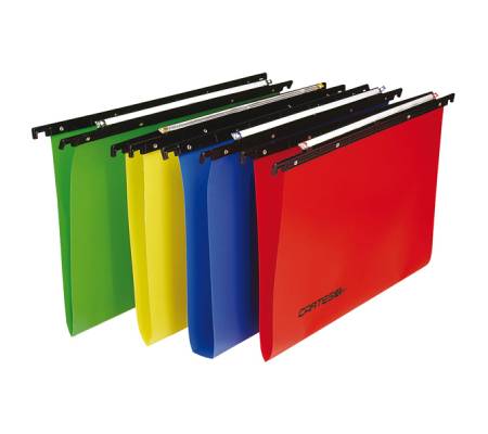 Cartella sospesa Cartesio PP - cassetto - PPL - interasse 33 cm - fondo V - 31,2 x 25 cm - colori assortiti - conf. 25 pezzi - Bertesi - 500/330-A7 - 8058983262450 - DMwebShop