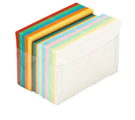 Scatola 100 cartoncini - 200 gr + 100 buste 90 gr - arcobaleno - formato 4 - Favini - A57X151 - 8007057745405 - DMwebShop
