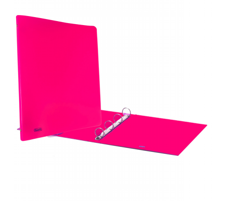 Raccoglitore Europa Neon - 4 anelli tondi 30 mm - dorso 4 cm - f.to utile 22 x 30 cm - rosa neon - Favorit - 400052714 - DMwebShop