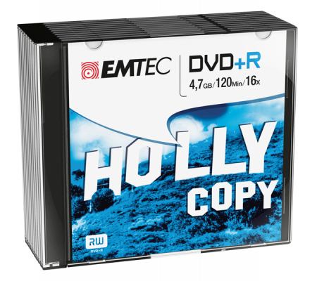DVD+R - registrabile - 4,7 Gb - conf. 10 pz - Emtec - ECOVPR471016SL - 3126170114747 - DMwebShop