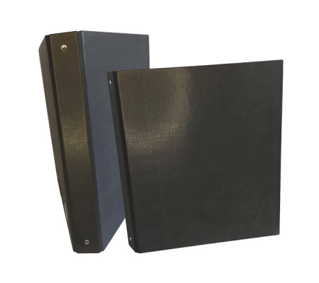 Raccoglitore King - 4 anelli tondi 30 mm - dorso 4 cm - 22 x 30 cm - rivestimento in PPL - nero - Starline